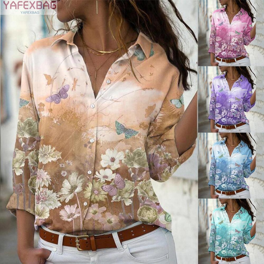 Stylish Women's Lapel Neck Shirt Elegant Long Sleeve Tops for a Fashionable Look