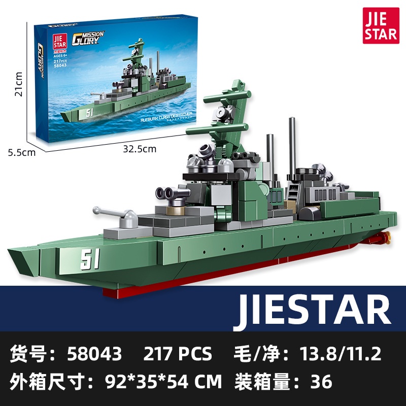 Đồ Chơi Tàu Chiến Iowa Class Battleship 055 Hướng Dẫn 58043