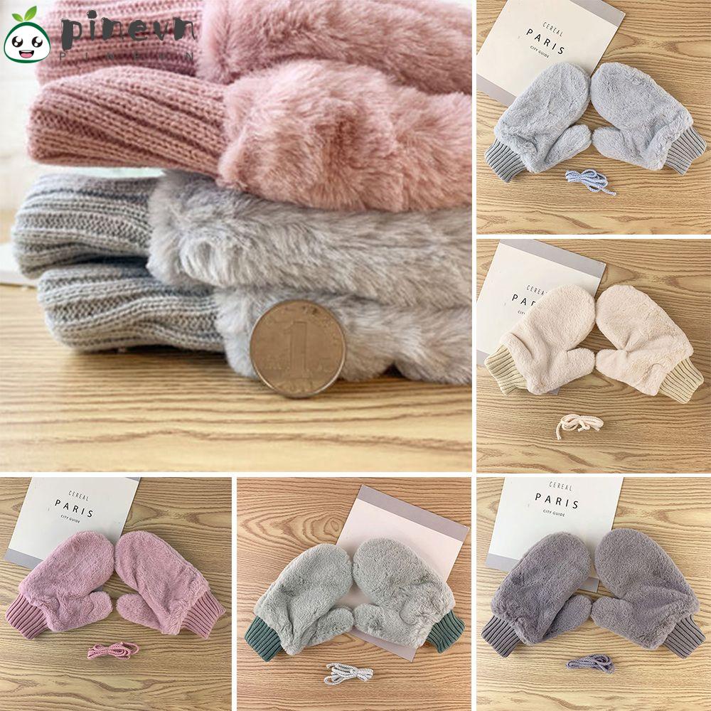 PINEVN Đôi Găng Tay Lông Nhung Mềm Mại Giữ Ấm Mùa Đông Cho Nữ