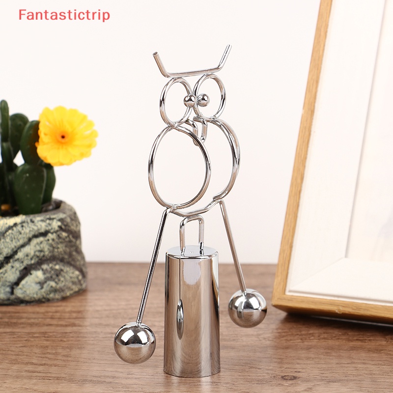 Mô Hình Chim Cú Newton Bằng Kim Loại Trang Trí Nhà Cửa Vui Nhộn Mới