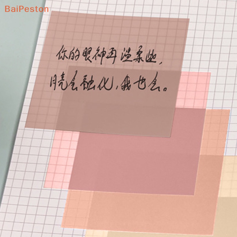 [BaiPestonV] 50 Tờ Giấy Ghi Chú Đánh Dấu Trang Sách Trong Suốt Chất Lượng Cao Dành Cho Học Sinh / Văn Phòng