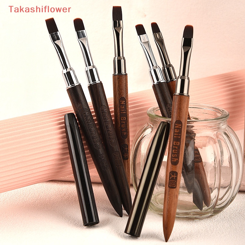 1 Cọ Vẽ Trang Trí Móng Tay Cán Gỗ Đầu Tròn Bằng Acrylic