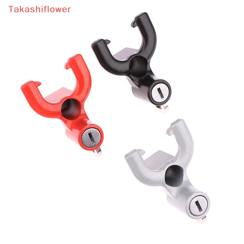 1 Khóa Tay Lái Xe Đạp / Mũ Bảo Hiểm Bằng Hợp Kim Nhôm Kèm Móc Tiện Dụng