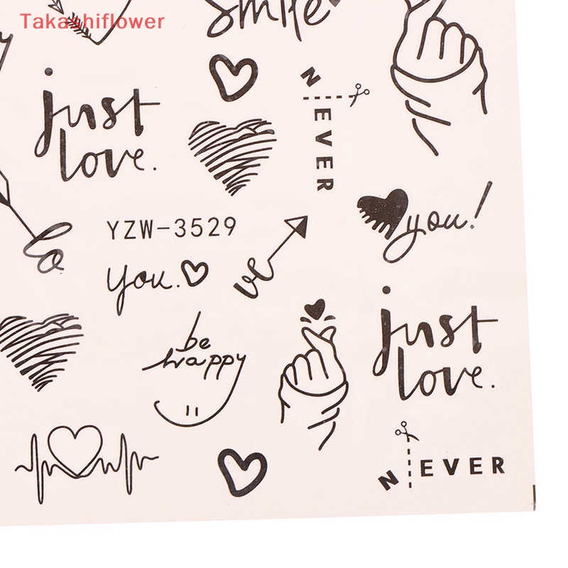 [TakashiflowerV] 1 Tờ Đề Can Nước Và Miếng Dán Móng Tay DIY Hình Hoa Lá Mùa Xuân Hè Đơn Giản Màu Xanh Lá Cây Trượt Nước Để Trang Trí Móng Nghệ Thuật