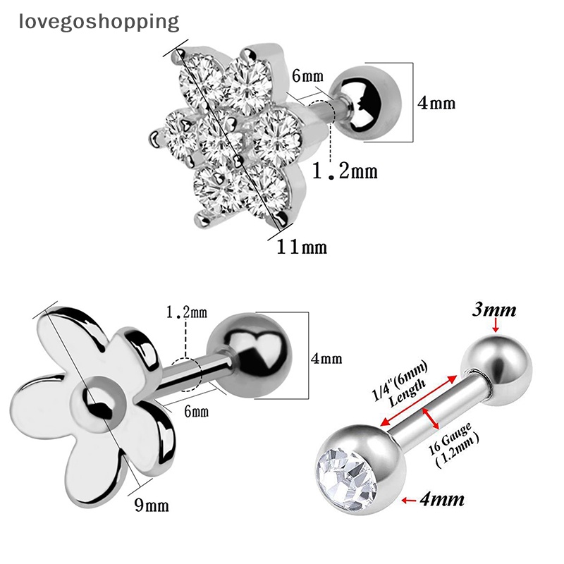 [lovegoshopping] Khuyên Tai Tròn Đính Pha Lê Helix Conch s VN