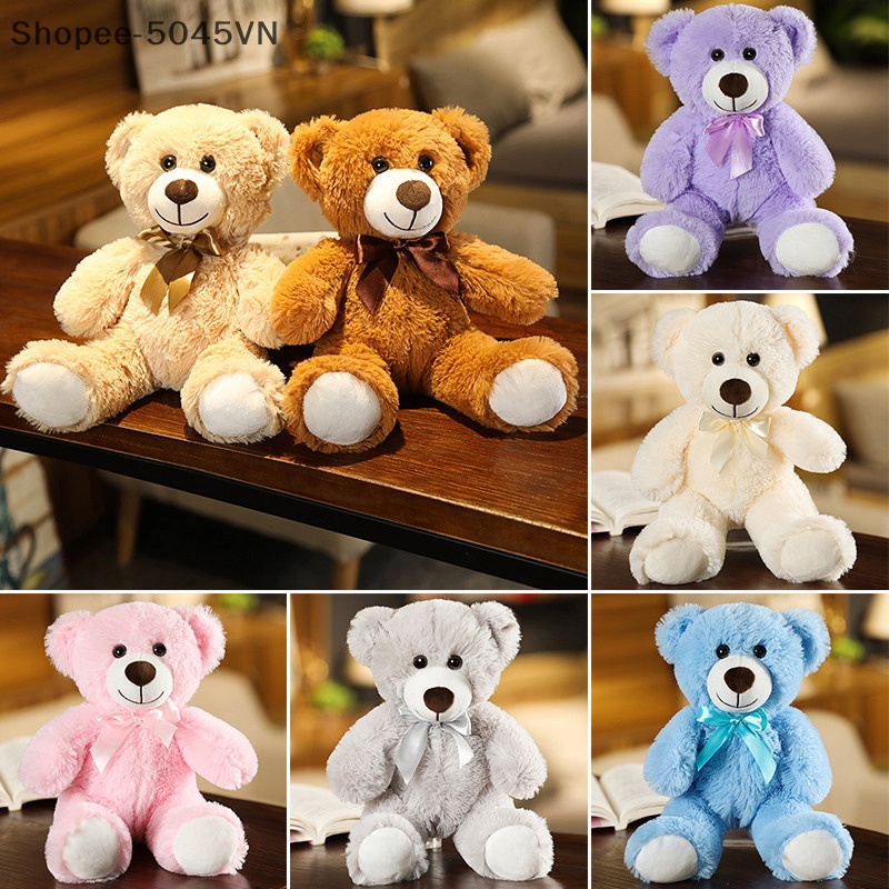 Gấu Teddy Nhồi Bông Bằng Nhung Dễ Thương Dùng Làm Quà Tặng Giáng Sinh
