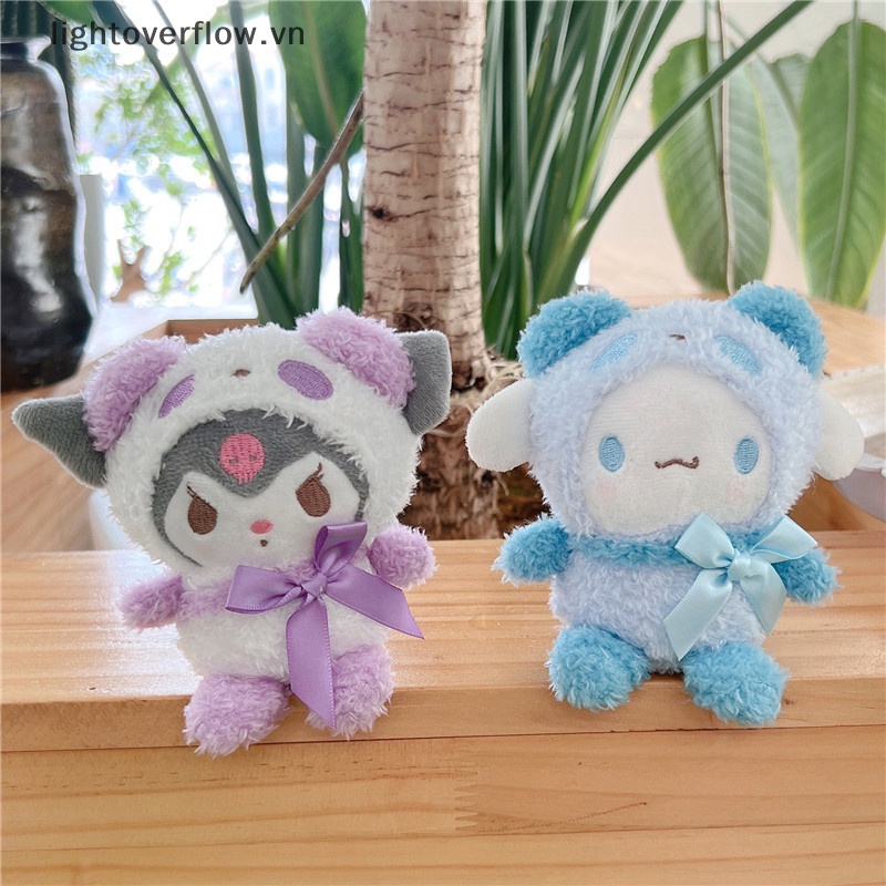 Móc Khóa Hình Búp Bê Nhồi Bông Kuromi Cinnamoroll 14cm Dễ Thương
