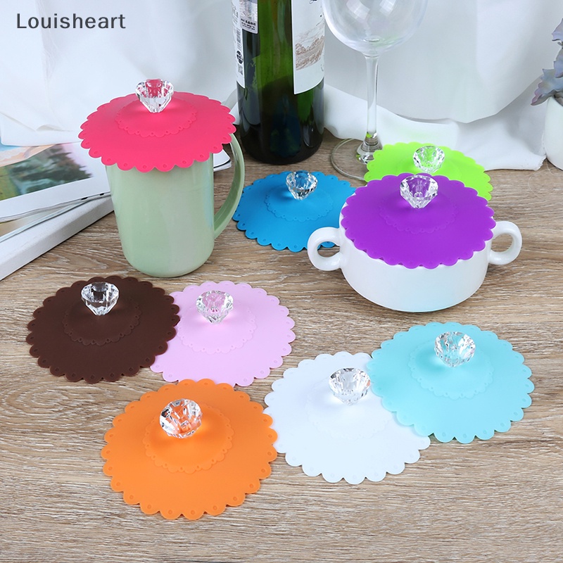 1 Nắp Cốc Thủy Tinh Chống Bụi Bằng Silicon Louisheart TFG