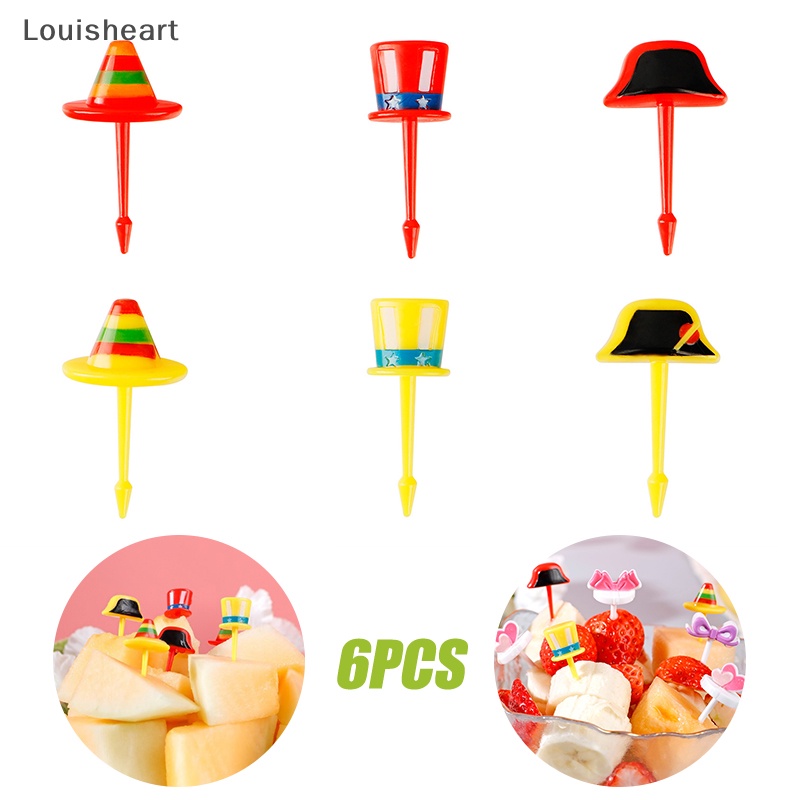 Set 6 Phụ Kiện Trang Trí Bánh Kem / Món Tráng Miệng Hình Hoạt Hình Dễ Thương