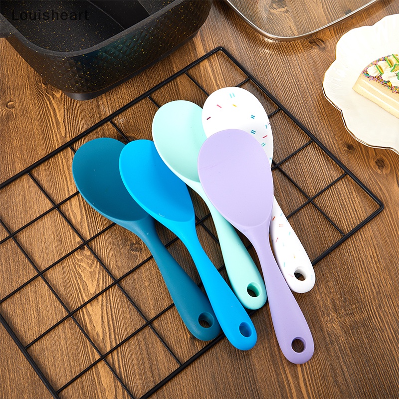 Muỗng Ăn Súp Tay Cầm Dài Bằng Silicon Louisheart TFG