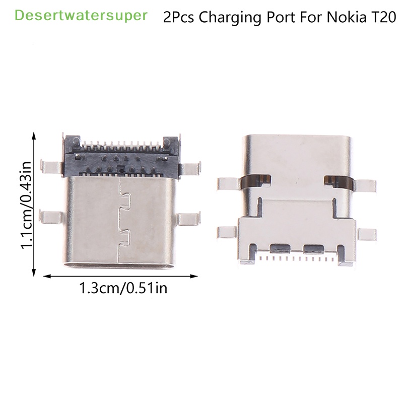 Set 2 Cổng Sạc USB Loại c Cho Nokia T20