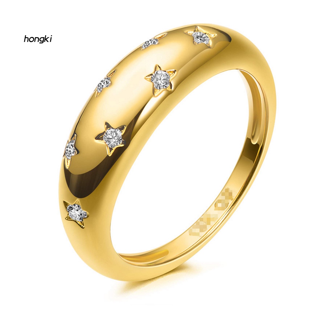 Nhẫn Ngôi Sao Năm Cánh ĐíNh Đá NhiềU MàU SắC