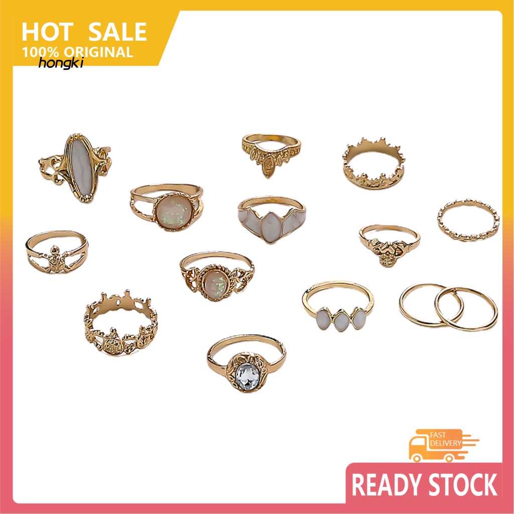 Set 14 NhẫN Đeo GiữA NgóN BằNg HợP Kim