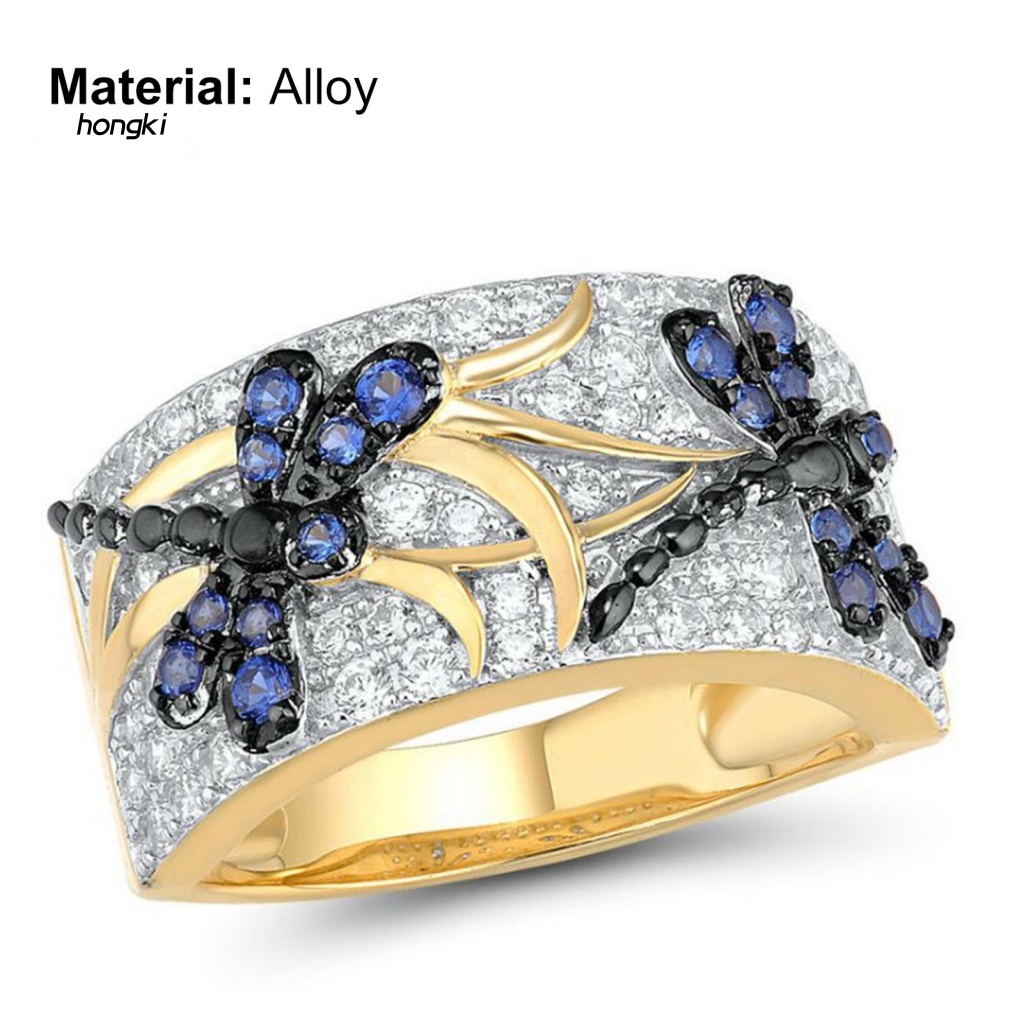 Nhẫn Mạ BạC HìNh ChuồN ChuồN ChuồN ĐíNh Đá Sang TrọNg