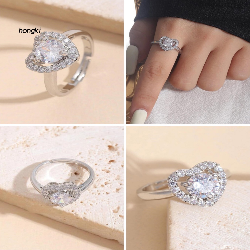 Nhẫn ĐíNh Đá Zircon Siêu Nhẹ ThờI Trang Cho Nữ