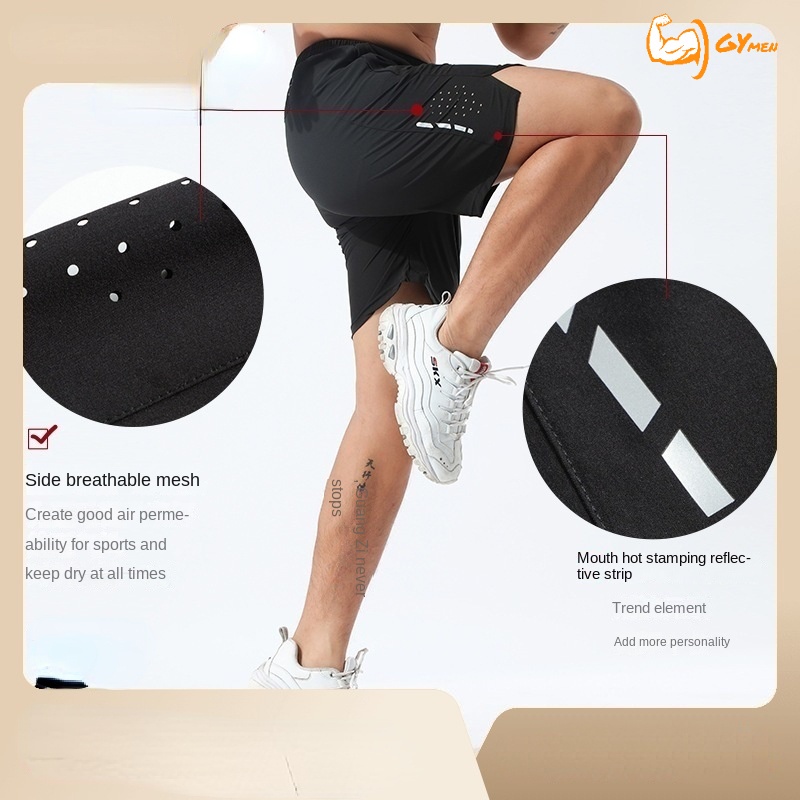 Quần Short Thể Thao Ống Rộng Thoáng Khí Mau Khô Cho Nam