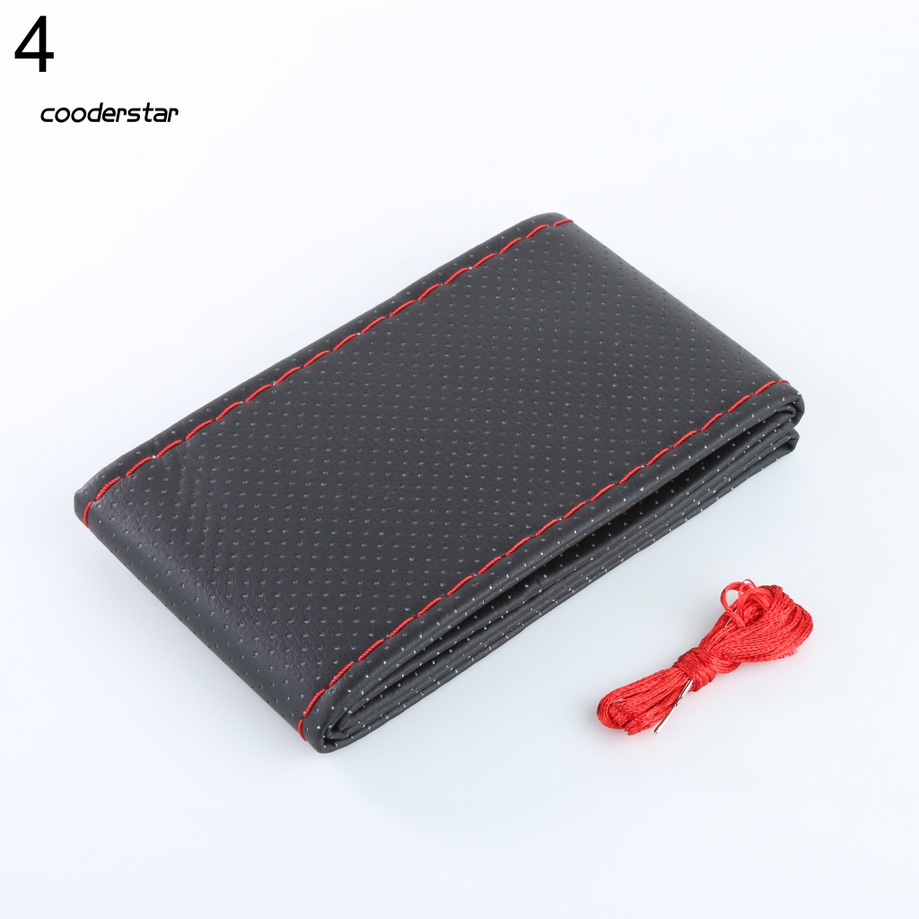 Bộ Vỏ Bọc Vô Lăng Xe Hơi Giả Da Kèm Chỉ Thêu Tiện Dụng DIY