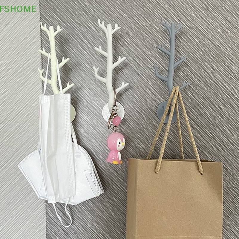 Fshome Giá Đỡ Móc Treo Chìa Khóa Hình Nhánh Cây Dán Tường Trang Trí Nội Thất Bán Chạy