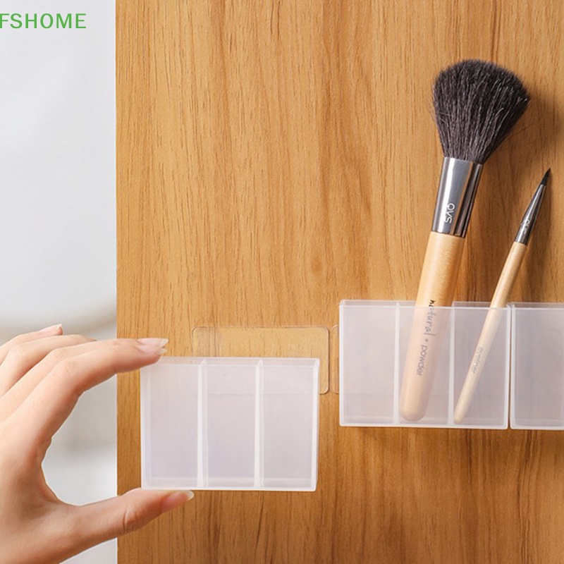 Fshome Hộp Đựng Đồ Dùng Tráng Gương 3 Ngăn Tự Dính Gắn Tường Sắp Xếp Gọn Gàng
