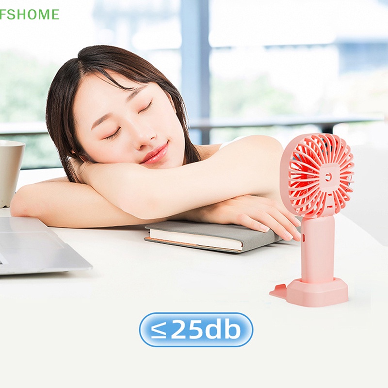 Quạt Điện Mini Cầm Tay 400 / 600Mah Sạc Usb Tiện Dụng Mang Theo Du Lịch Cắm Trại