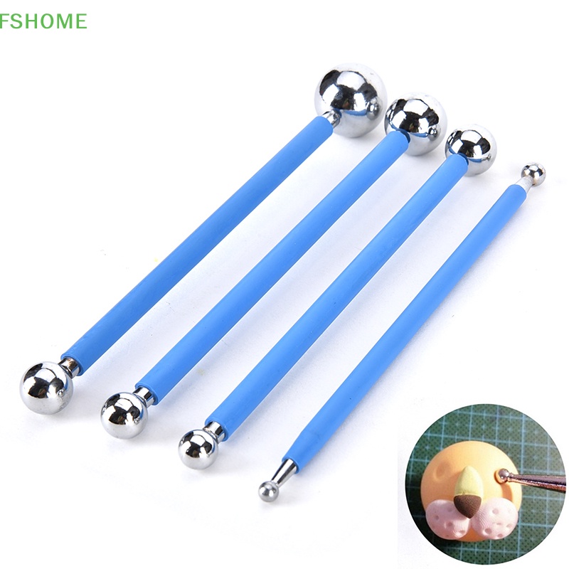 Fshome Set 4 Que Làm Bánh Tráng Miệng Bằng Thép Không Gỉ Trang Trí Đẹp Mắt