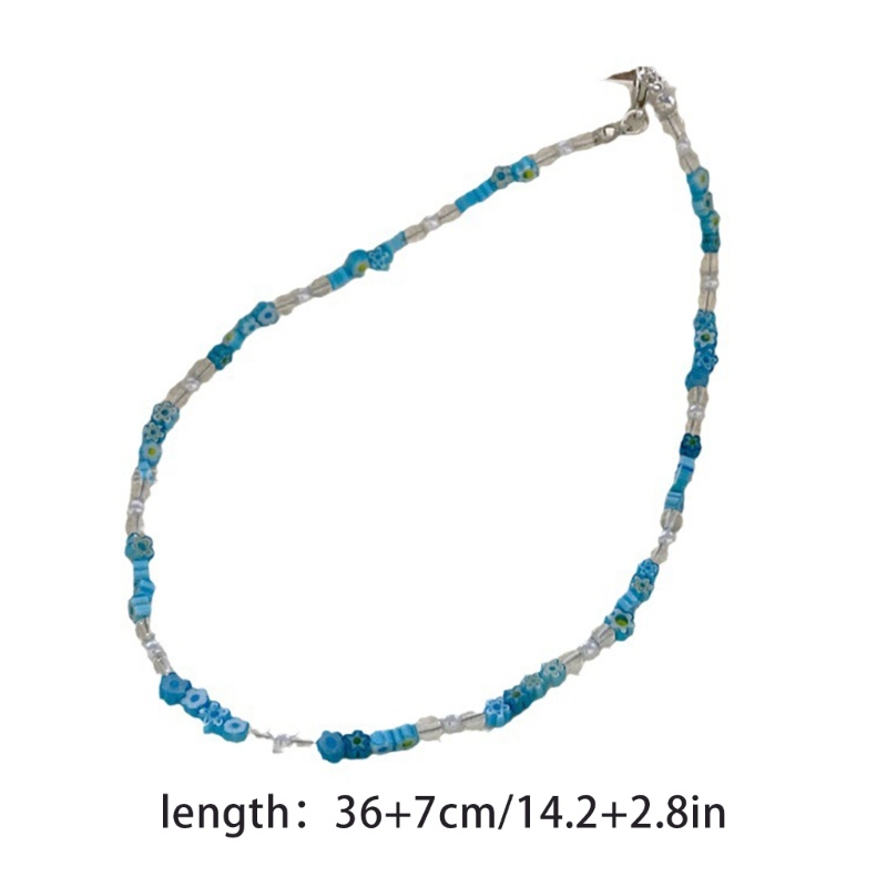 Vòng Cổ Choker Hạt Mặt Hoa Mojito Cho Nữ