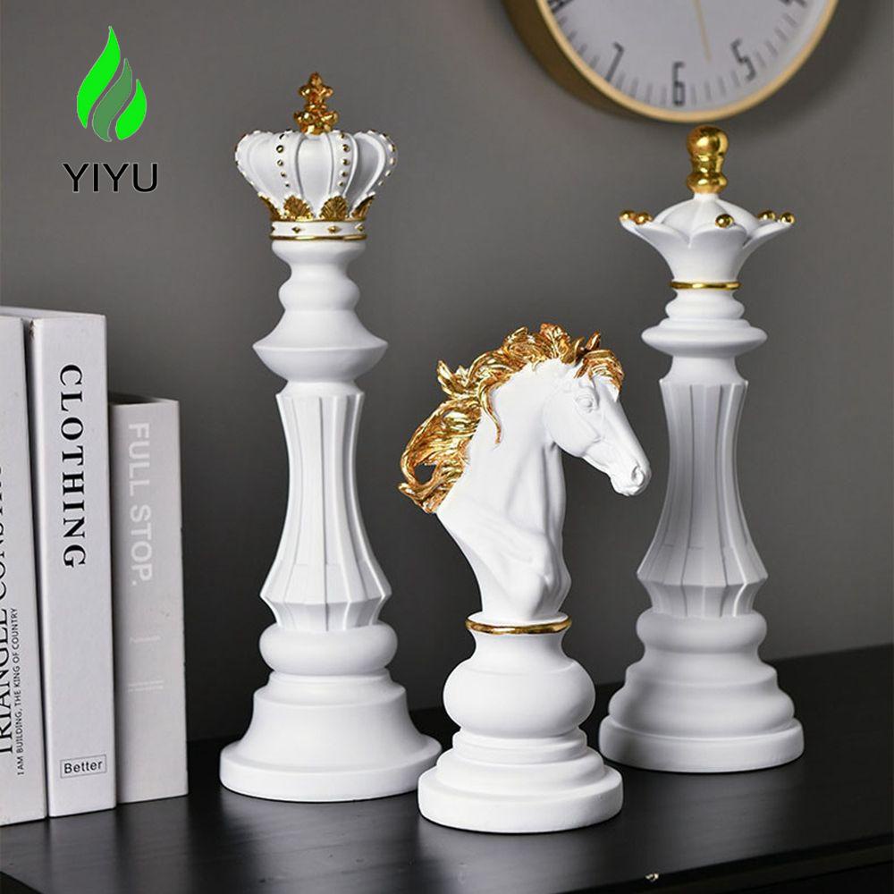 YIYU Mô Hình Bàn Cờ Vua Bằng Nhựa Resin Hiện Đại Trang Trí Nội Thất