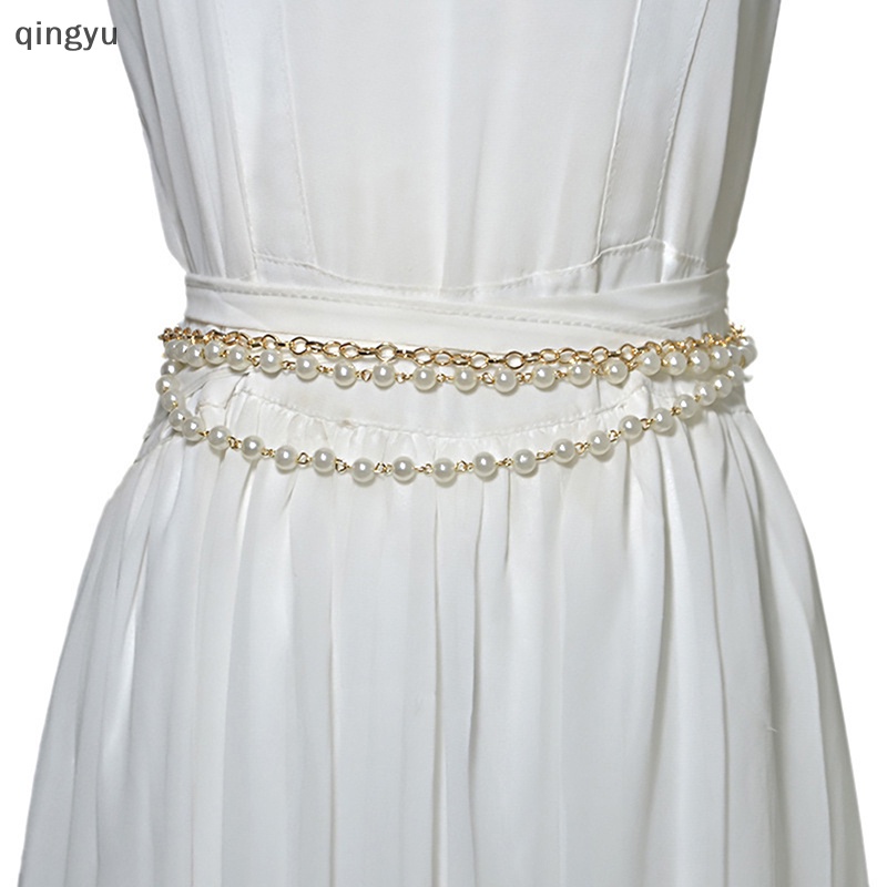 Thắt Lưng Chuỗi Ngọc Trai Nhân Tạo Kiểu Dáng Mới Cho Nữ