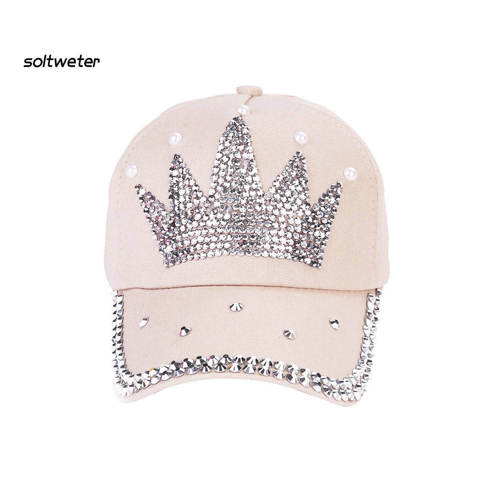 Mũ Lưỡi Trai Đính Đá / Ngọc Trai Giả / Vương Miện Thời Trang Cho Nữ