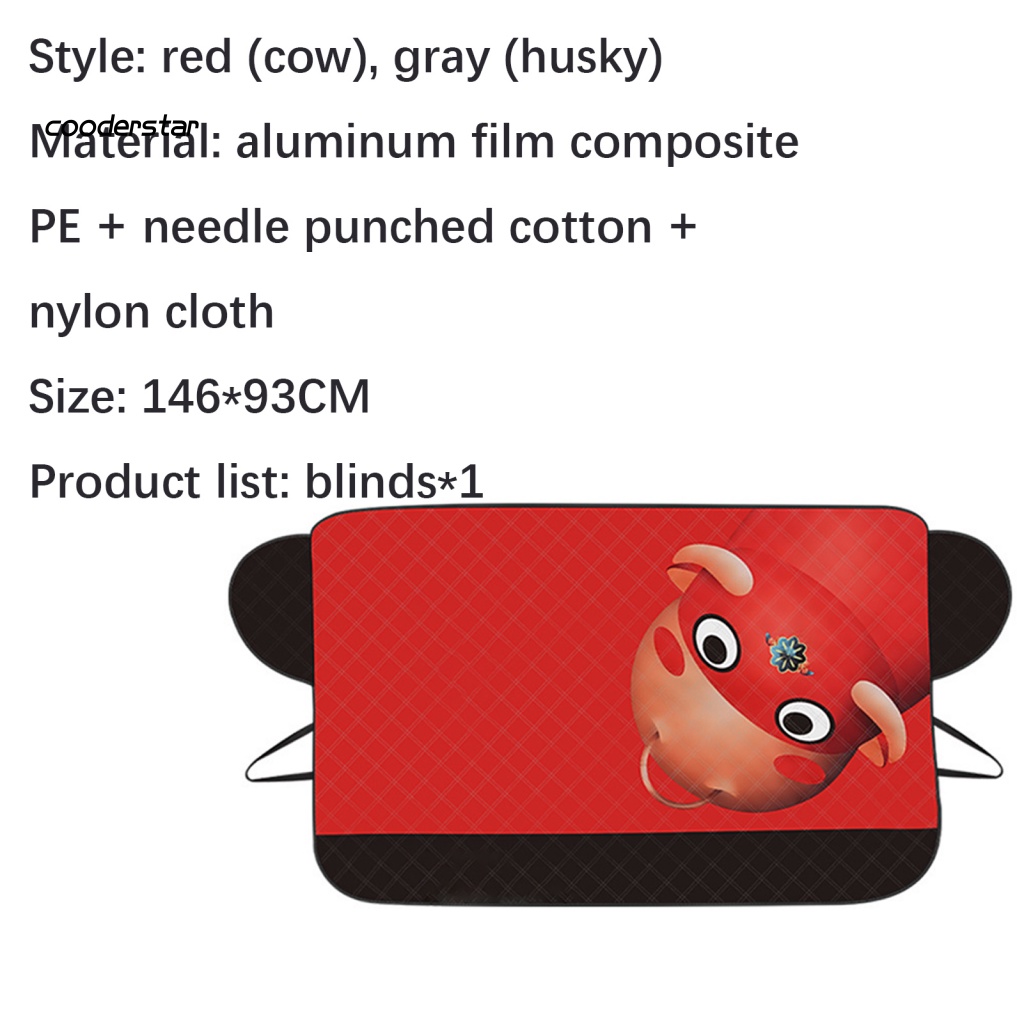 Tấm Che Nắng Xe Hơi Hình Chú Chó Husky Dễ Thương