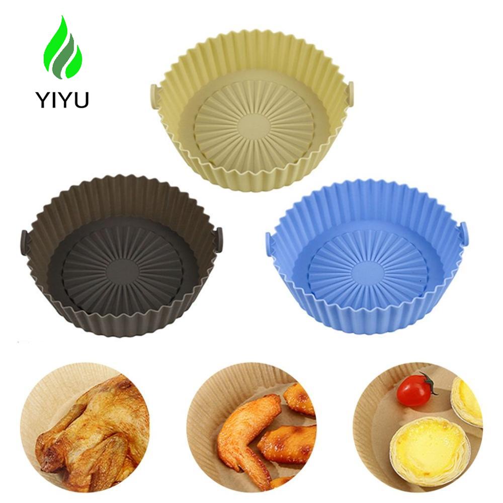 YIYU Tấm Lót Nồi Chiên Không Dầu Hình Tròn Cách Nhiệt Không Độc Hại Dễ Vệ Sinh Tái Sử Dụng Tiện Lợi