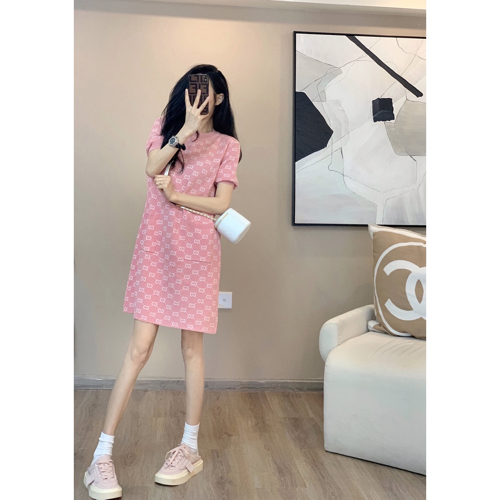 Đầm Nữ Tay Ngắn Dáng Rộng Phong Cách Hàn Quốc Thời Trang