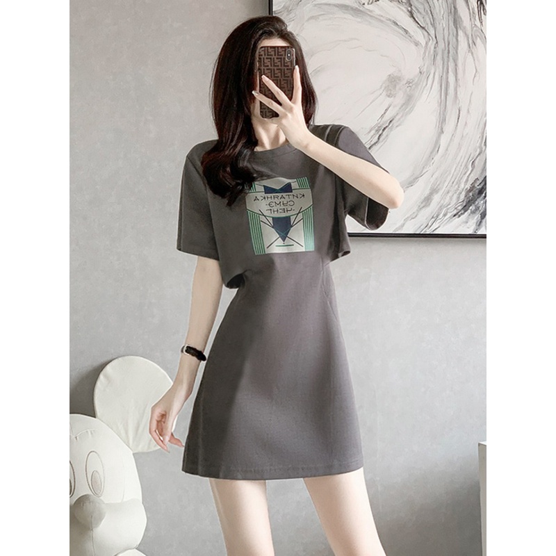 Đầm Nữ Tay Ngắn Dáng Rộng Phong Cách Hàn Quốc Thời Trang