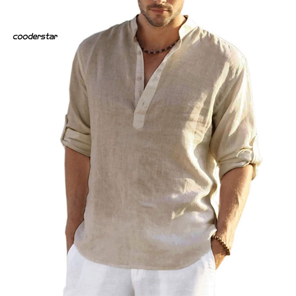 Áo nam Dài Tay Cổ Chữ V Màu Sắc Thanh Lịch