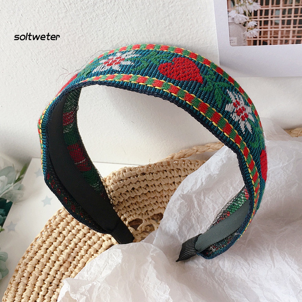 Băng Đô Cài Tóc Thêu Hoa Phong Cách Bohemian Thời Trang Cho Nữ