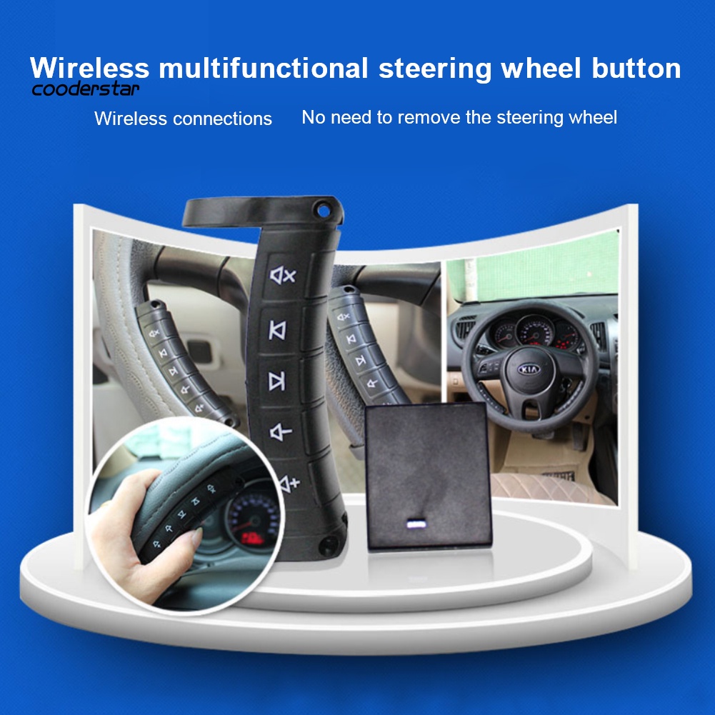 Nút Điều Khiển Từ Xa Không Dây DVD GPS Thông Dụng Gắn Vô Lăng Xe Hơi