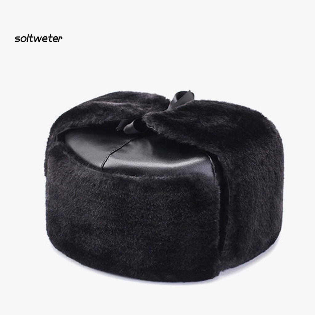 Mũ Che Tai Giữ Ấm Màu Trơn Mềm Mại Thân Thiện Với Da Chống Gió Thời Tiết Mùa Đông Cho Nam Và Nữ