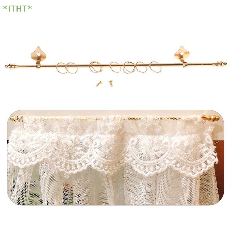 Rèm Cửa Sổ Kim Loại Mạ Vàng Tỷ Lệ 1: 12 Dùng Trang Trí Nhà Búp Bê Mới