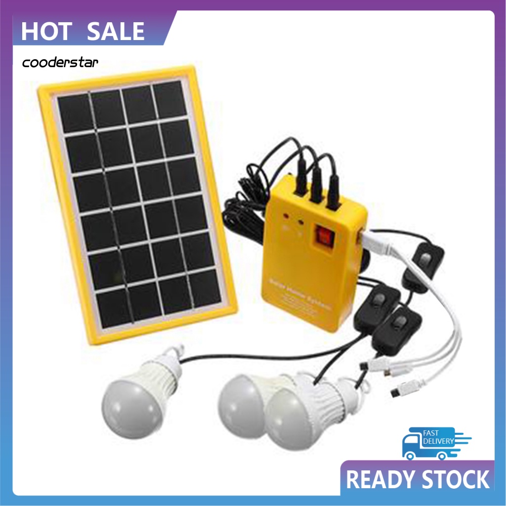 Hệ Thống Phát Điện Năng Lượng Mặt Trời 3 Bóng Đèn LED Nhỏ Gọn Tiện Dụng