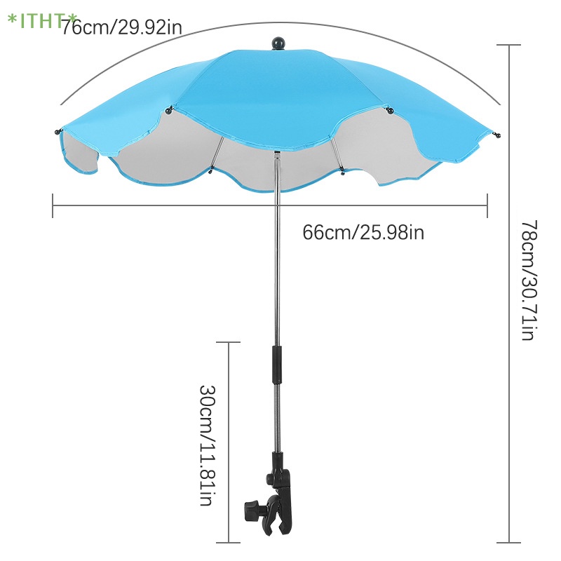 Dù Che Nắng Chống Mưa Chống Tia UV Thông Dụng Cho Xe Đẩy Em Bé Mới