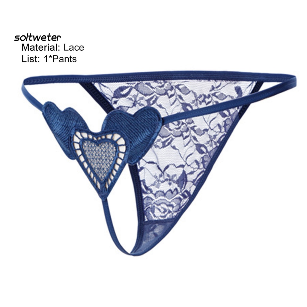 Quần Lót Ren Lọt Khe Thêu Họa Tiết Quyến Rũ Thời Trang Cho Nữ