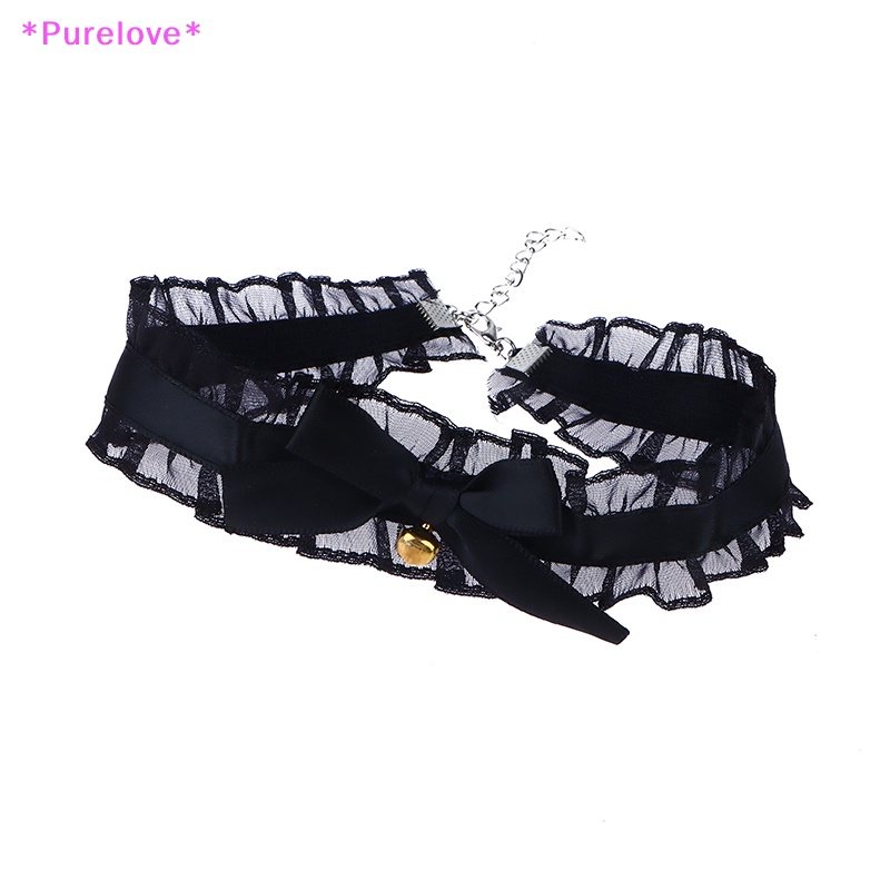 Vòng Cổ Choker Phối Ren Và Chuông Phong Cách Gothic Thanh Lịch Cho Nữ Mới
