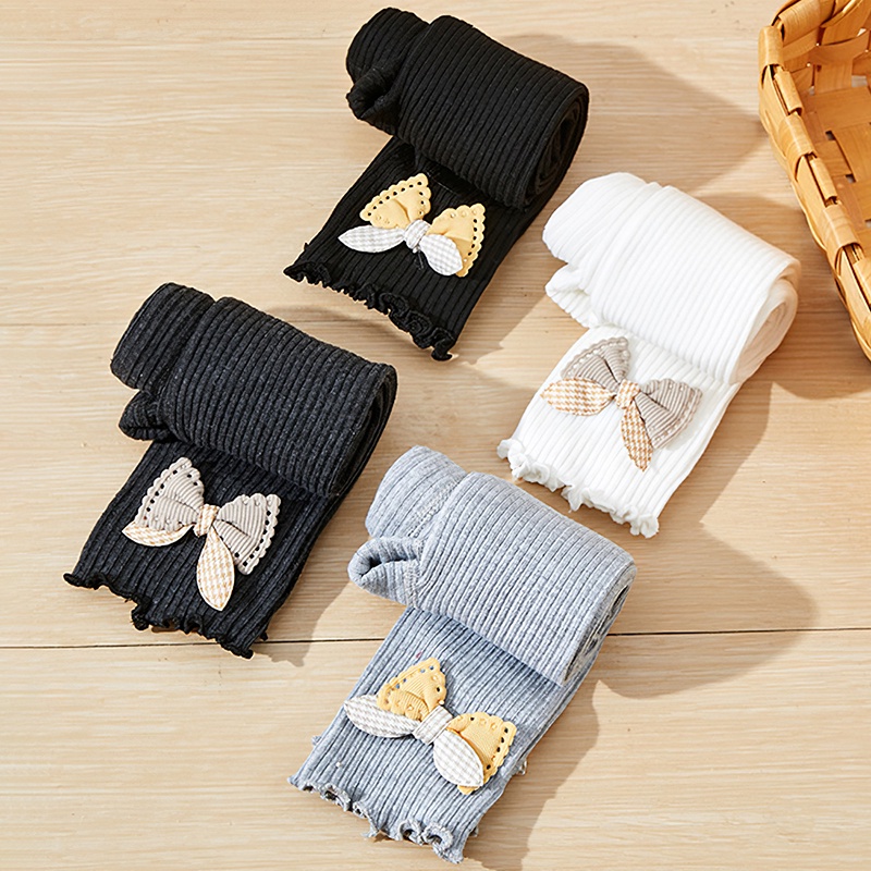 Quần Legging Đính Nơ Dễ Thương Cho Bé Gái 0-4 Tuổi