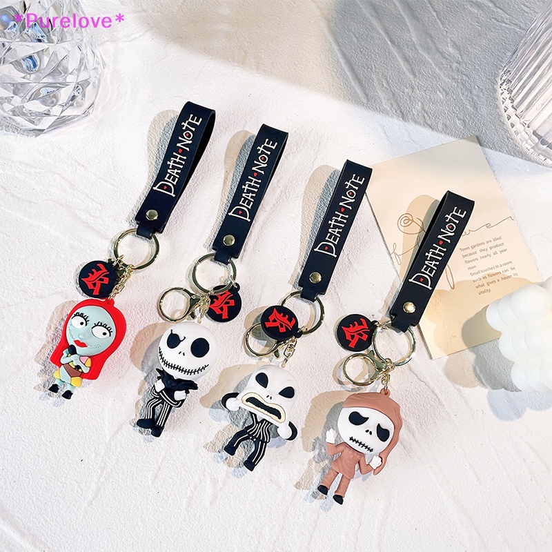 Móc Khóa Xe Hơi Hình Bộ Xương Hoạt Hình Nightmare Before Christmas Jack Sally Mới