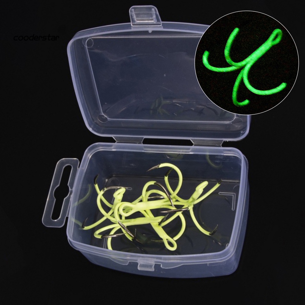 Set 5 Lưỡi Câu Cá Mini Bằng Thép Carbon Phát Quang