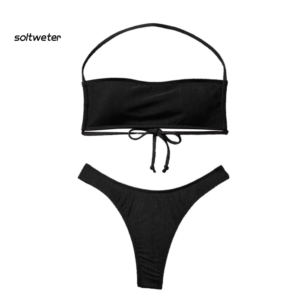 Bộ Bikini 2 Mảnh Màu Sắc Thời Trang Gợi Cảm Cho Nữ