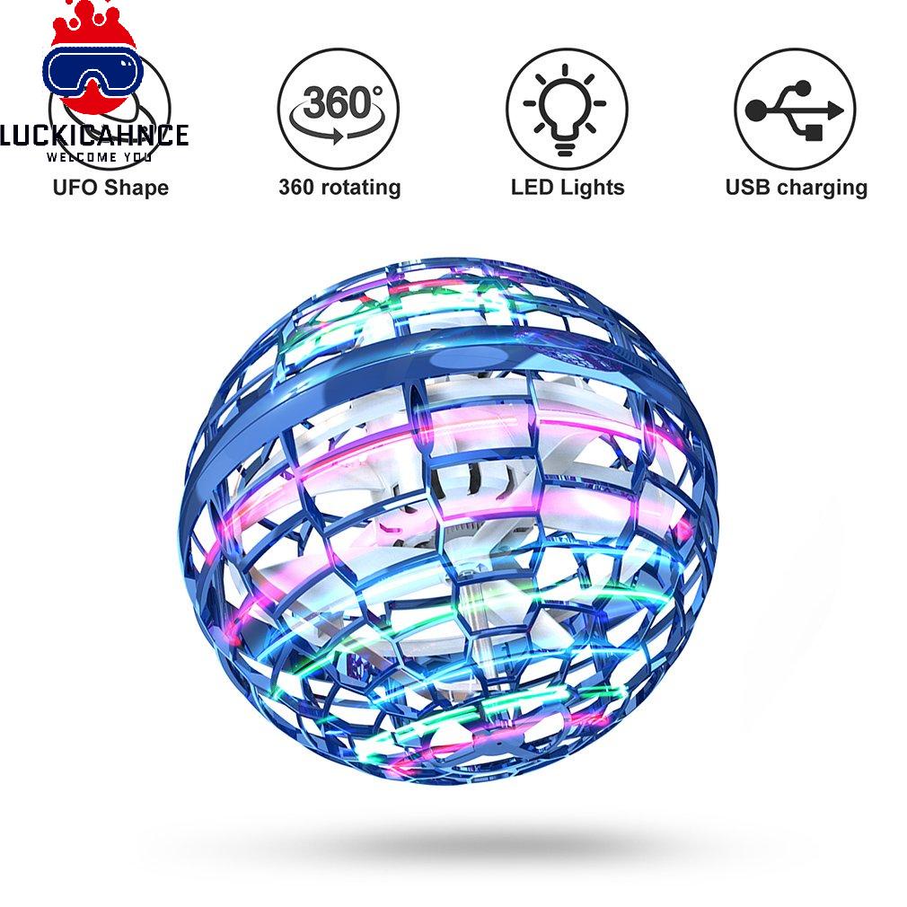 Quả Cầu Ma Thuật Phát Sáng Lơ Lửng Có Đèn Nhấp Nháy Nhiều Màu Sắc, đồ chơi UFO phát sáng cho mọi lứa tuổi