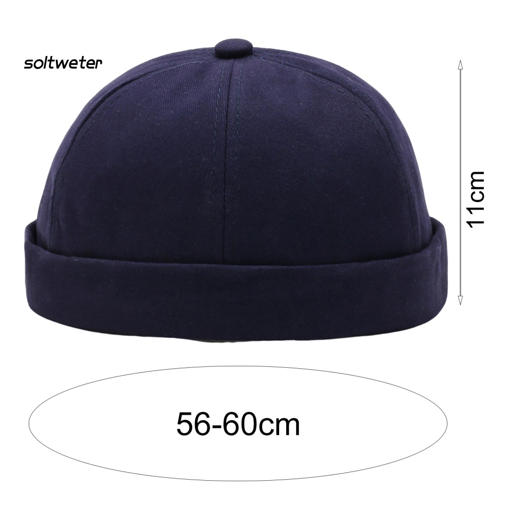 Mũ Beanie Màu Trơn Không Vành Thoáng Khí Phong Cách Hip Hop Đường Phố Cho Nam Và Nữ