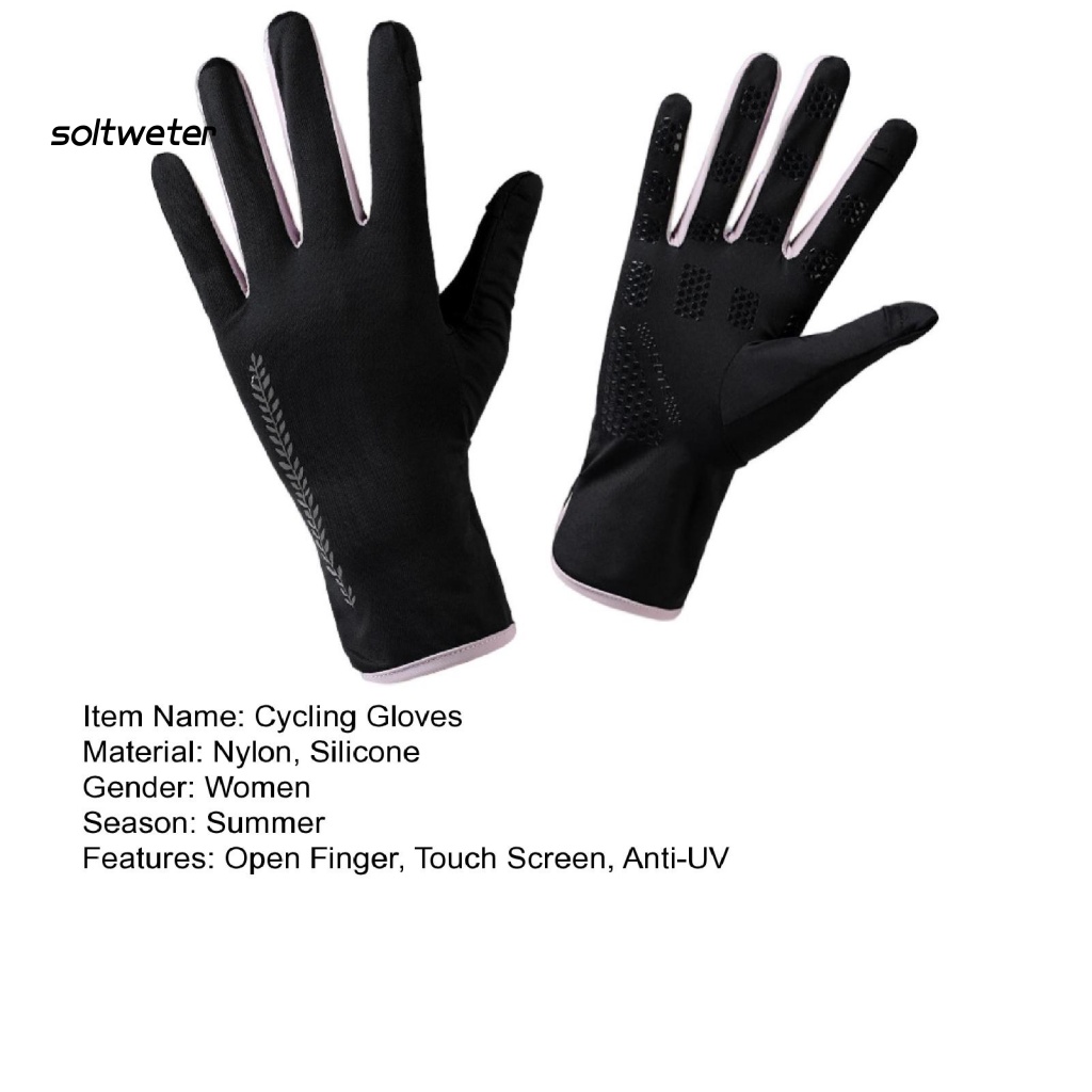 1 Đôi Găng Tay Chống Nắng Bằng Silicone Mỏng Thoáng Khí Chống Trượt