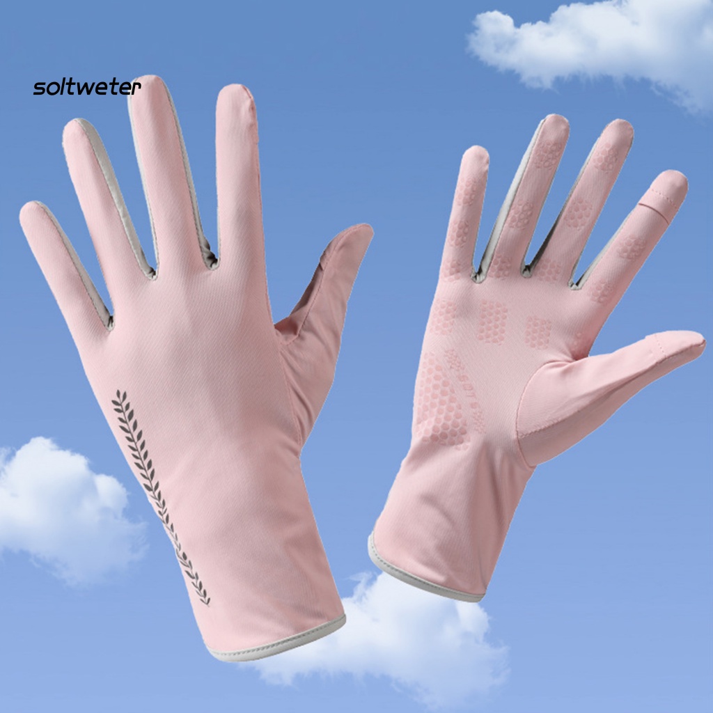 1 Đôi Găng Tay Chống Nắng Bằng Silicone Mỏng Thoáng Khí Chống Trượt